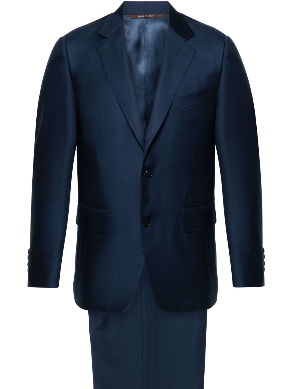 Canali 单排扣西装套装 - 蓝色