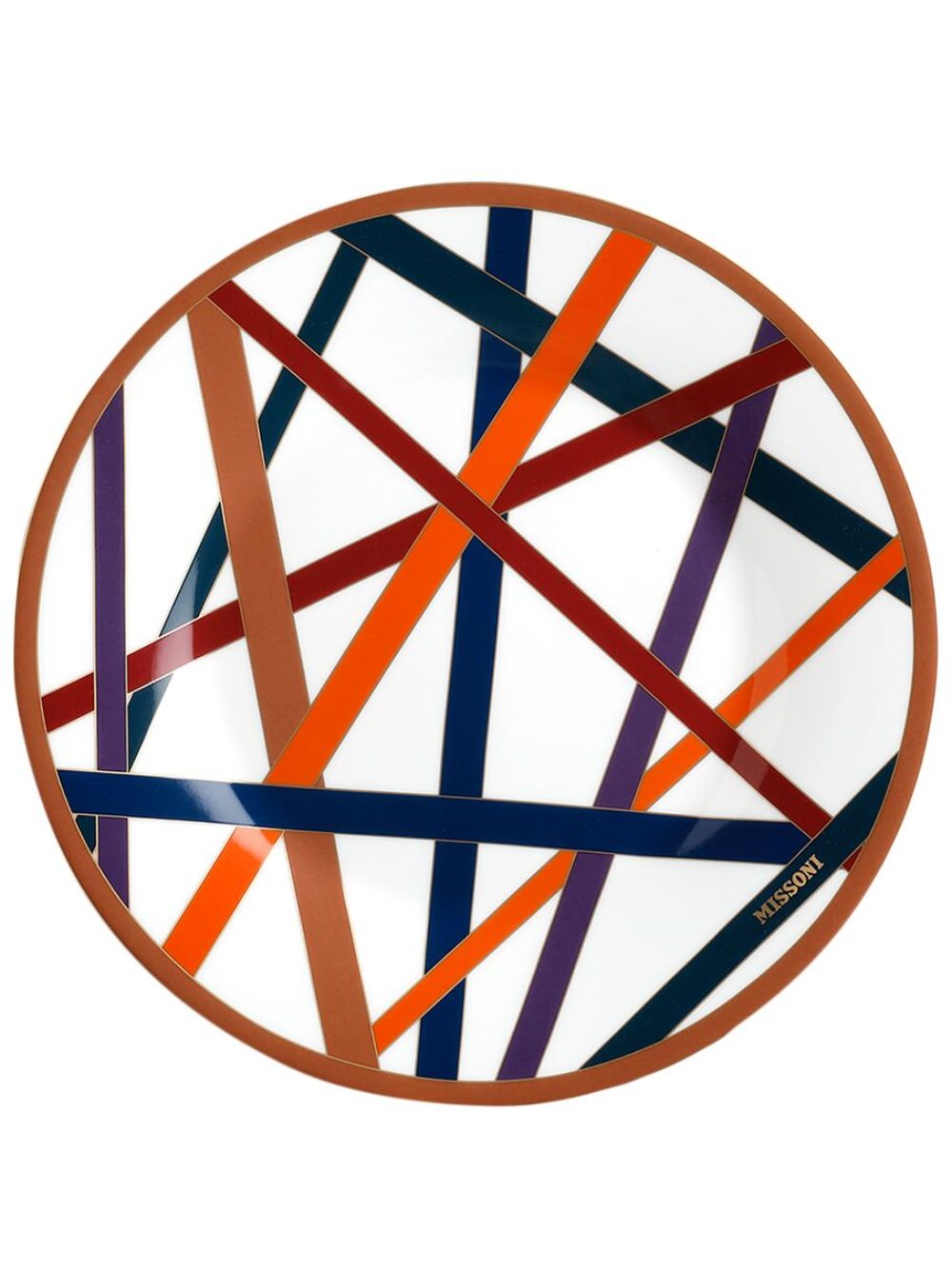 Missoni Home Nastri 点心盘（21.5厘米） - 白色