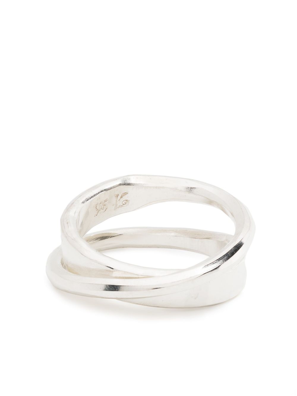 WERKSTATT:MÜNCHEN M1726 double band silver ring - 银色