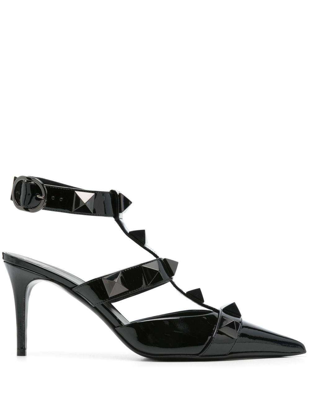 Valentino Garavani Pre-Owned Roman Stud 高跟鞋（8厘米） - 黑色