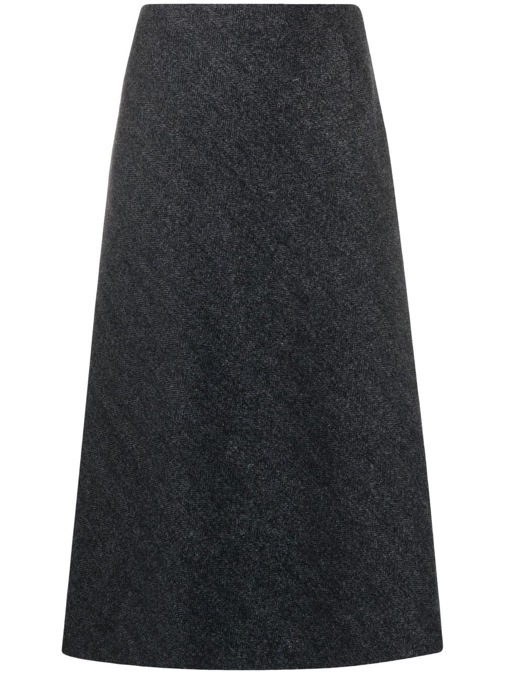Maison Margiela 人字斜纹针织A字半身裙 - 灰色