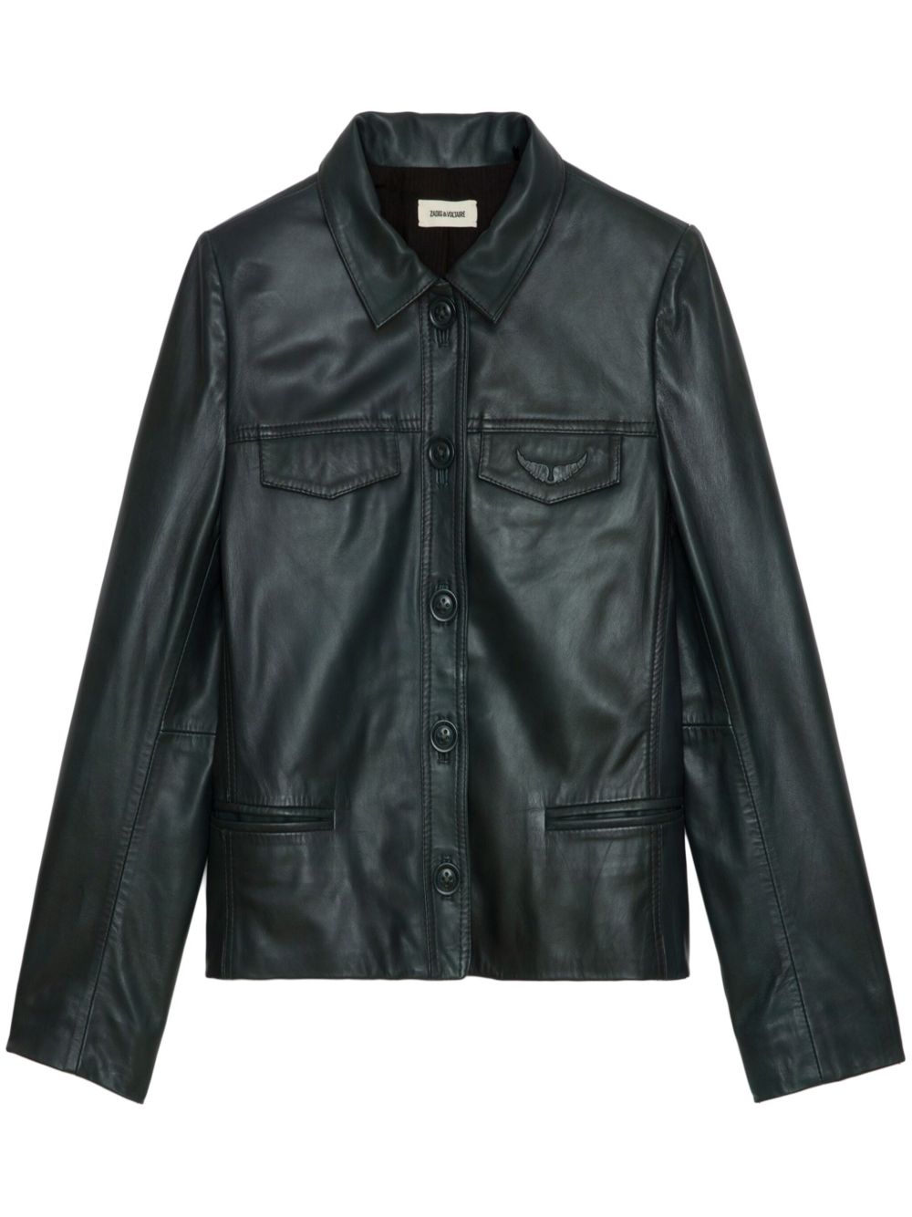 Zadig&Voltaire Liams 皮夹克 - 绿色