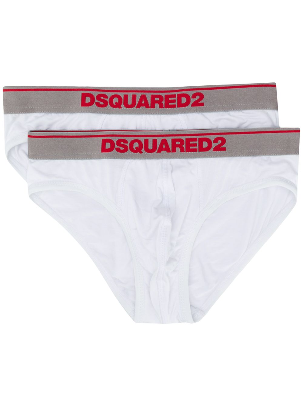 DSQUARED2 D2次方 logo裤腰三角裤两件装 - 白色