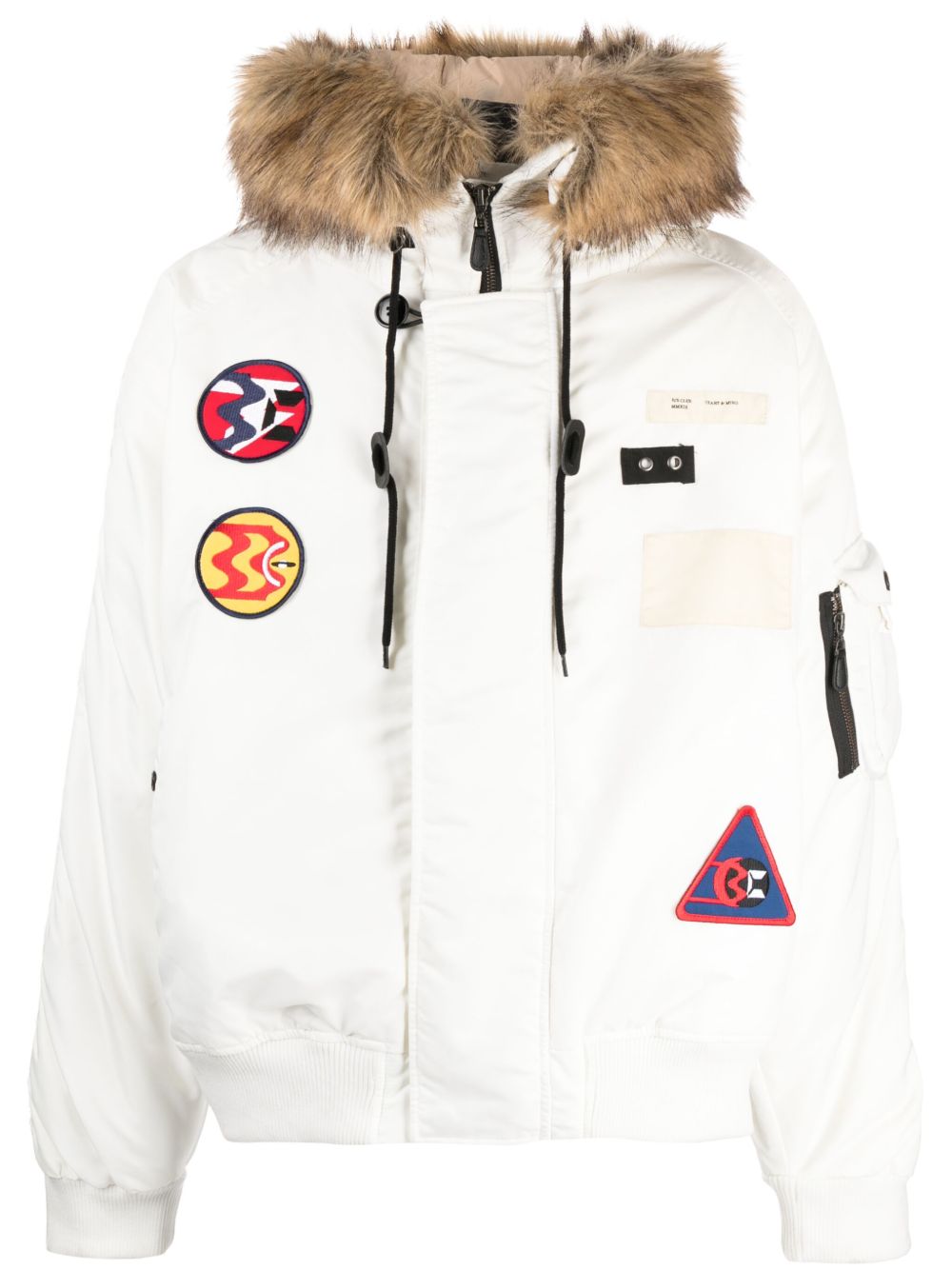 Billionaire Boys Club logo贴花填充夹克 - 白色