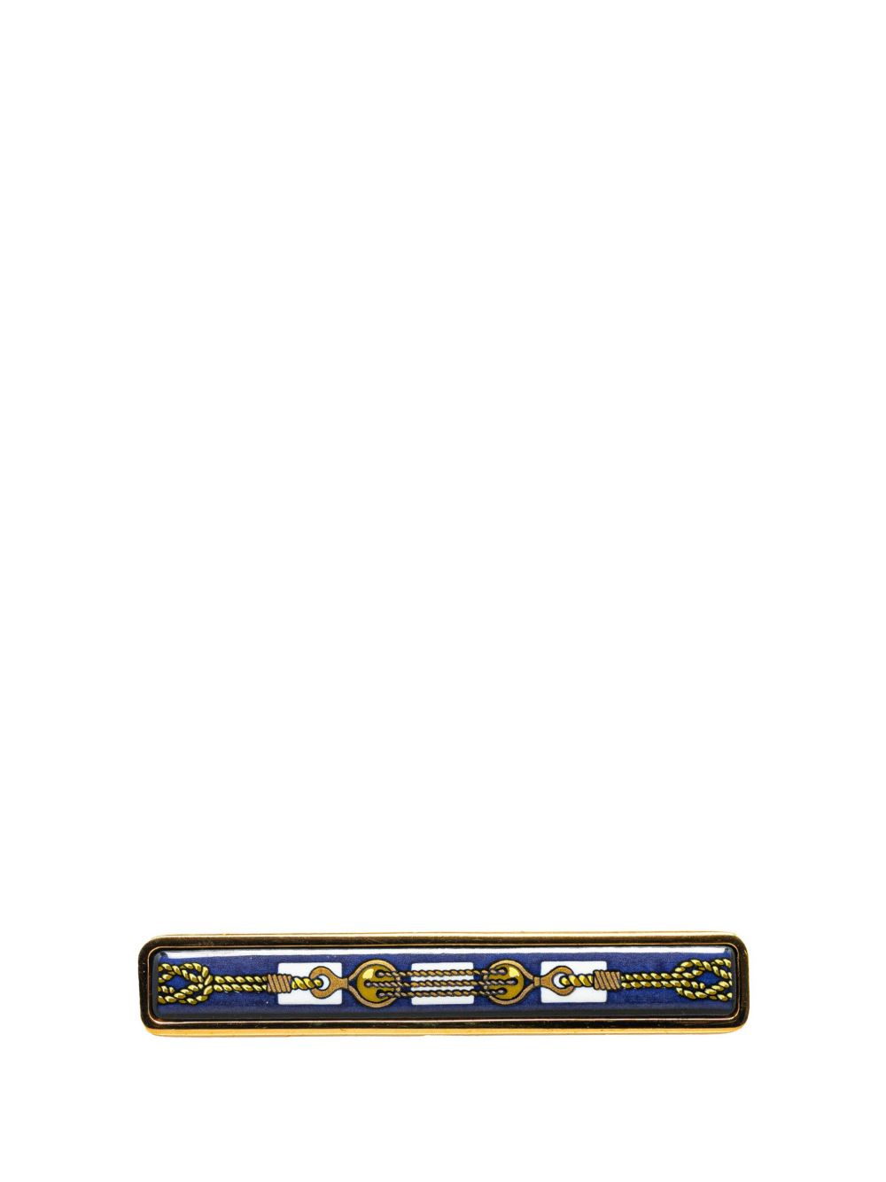Hermès Pre-Owned 珐琅 Cloisonne Barrette 胸针（1900年典藏款） - 蓝色
