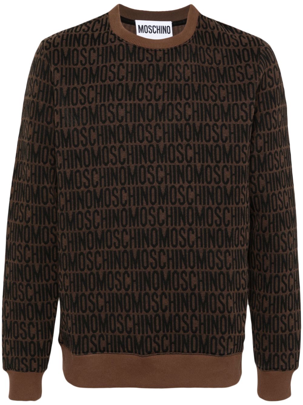 Moschino logo提花卫衣 - 黑色