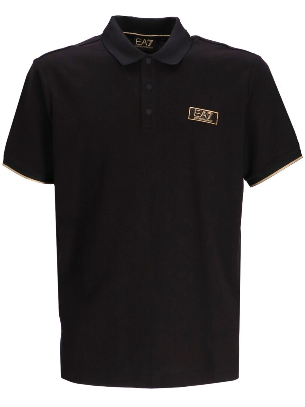 Ea7 Emporio Armani 标贴polo衫 - 黑色