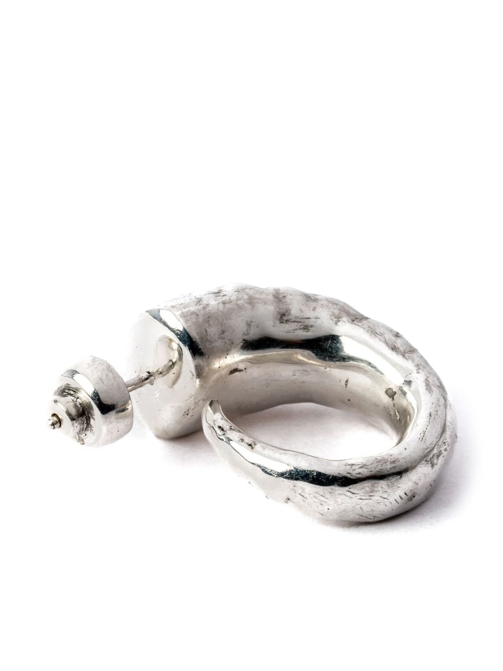 Parts of Four Horn 纯银圈形耳环 - 银色