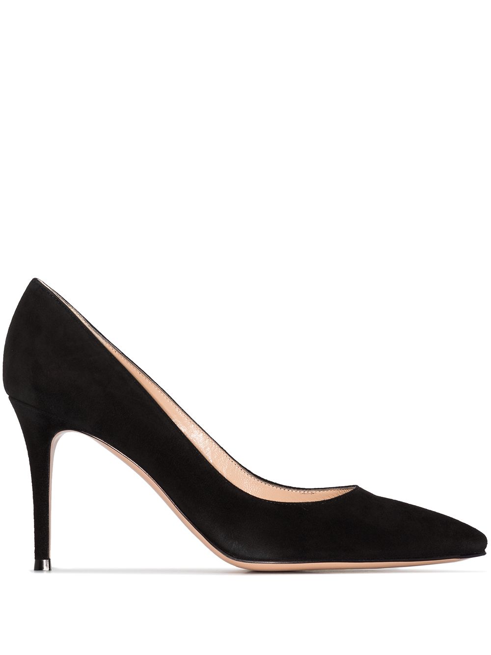 Gianvito Rossi gianvito 85绒面皮高跟鞋 - 黑色