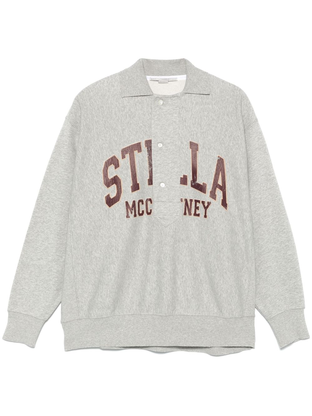 Stella McCartney Varsity Logo polo领上衣 - 灰色