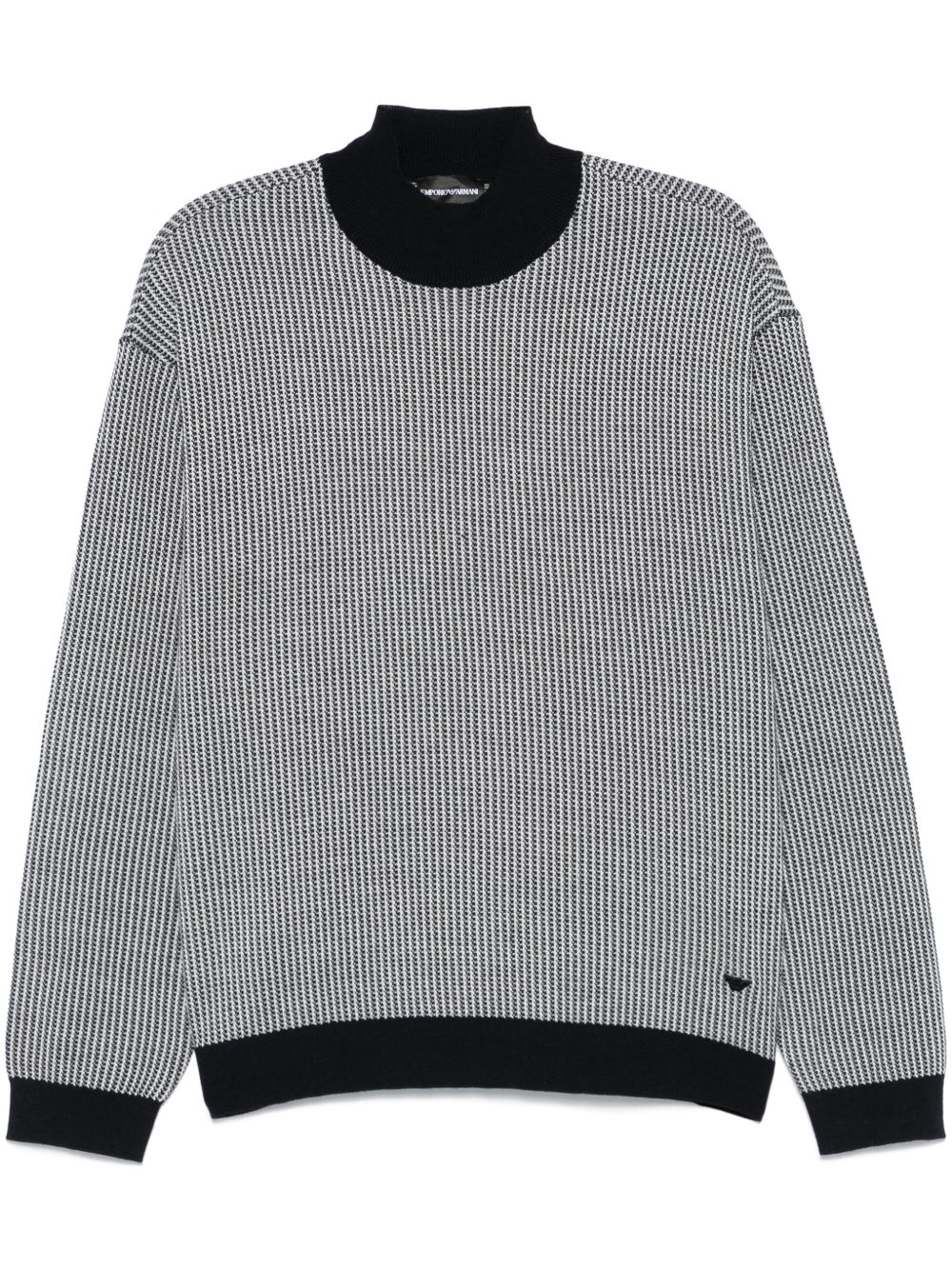 Emporio Armani 标贴毛衣 - 蓝色