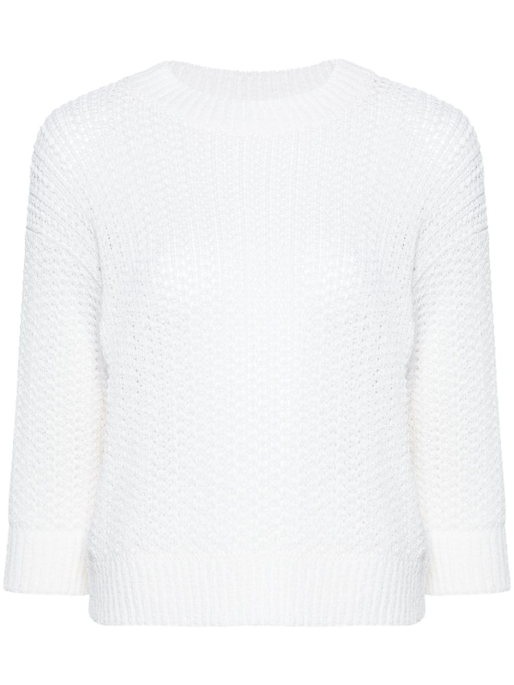 Max Mara Regno 镂空针织毛衣 - 白色