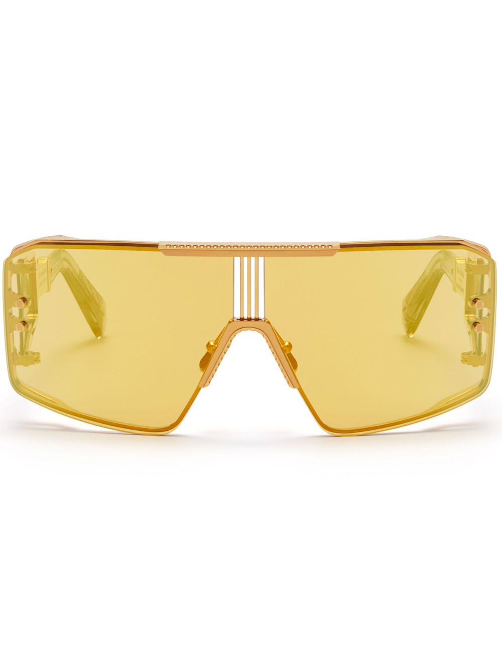 Balmain Eyewear Le Masque 有色镜片太阳眼镜 - 黄色