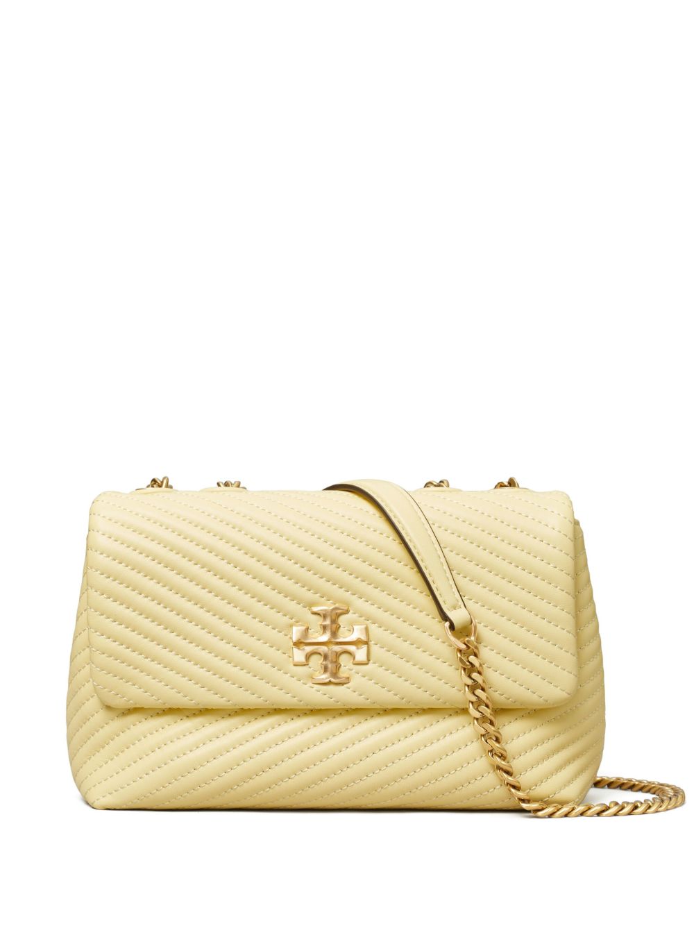 Tory Burch Kira Moto 绗缝小号两用单肩包 - 黄色