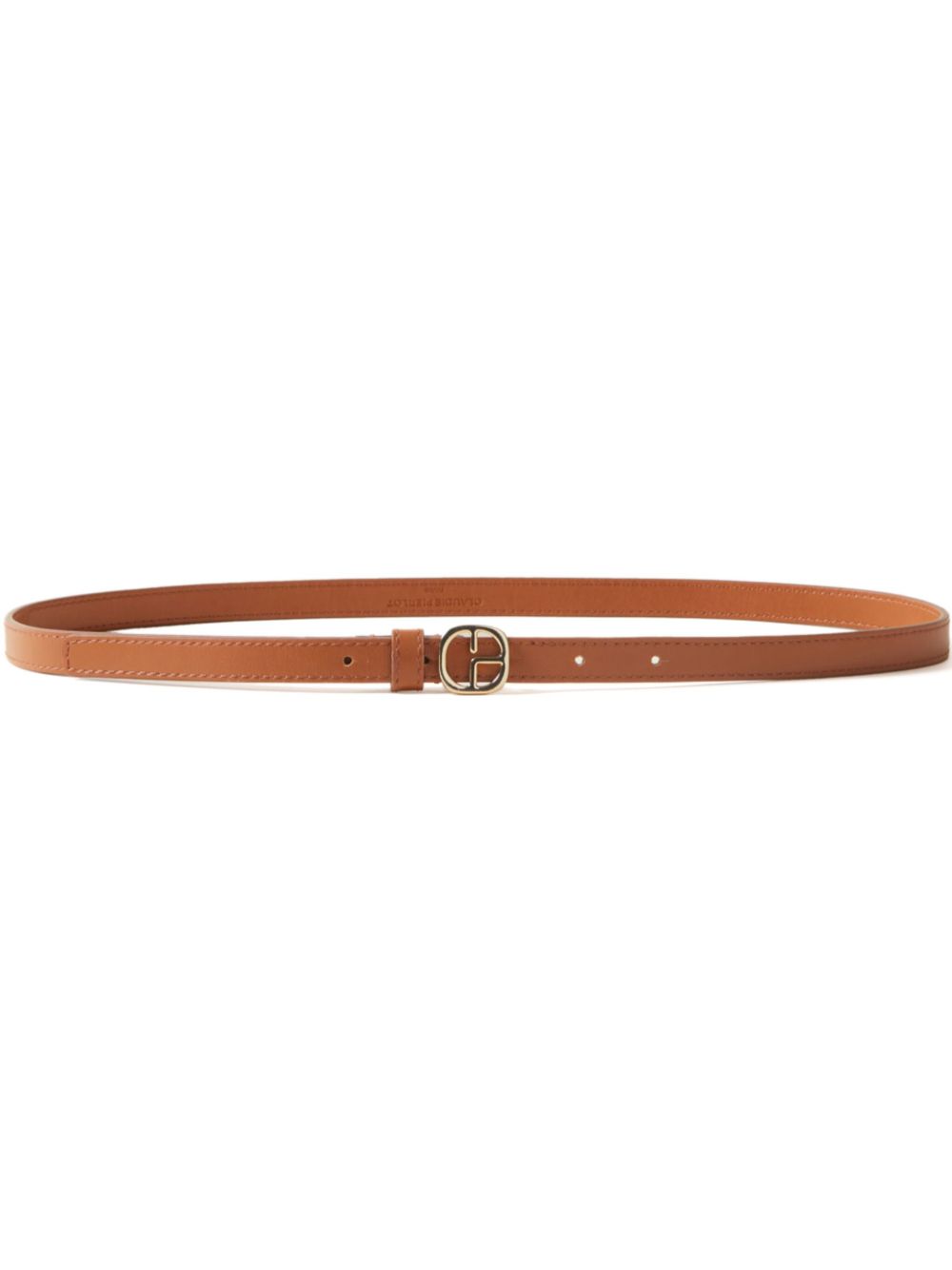 Claudie Pierlot logo扣环皮质腰带 - 褐色
