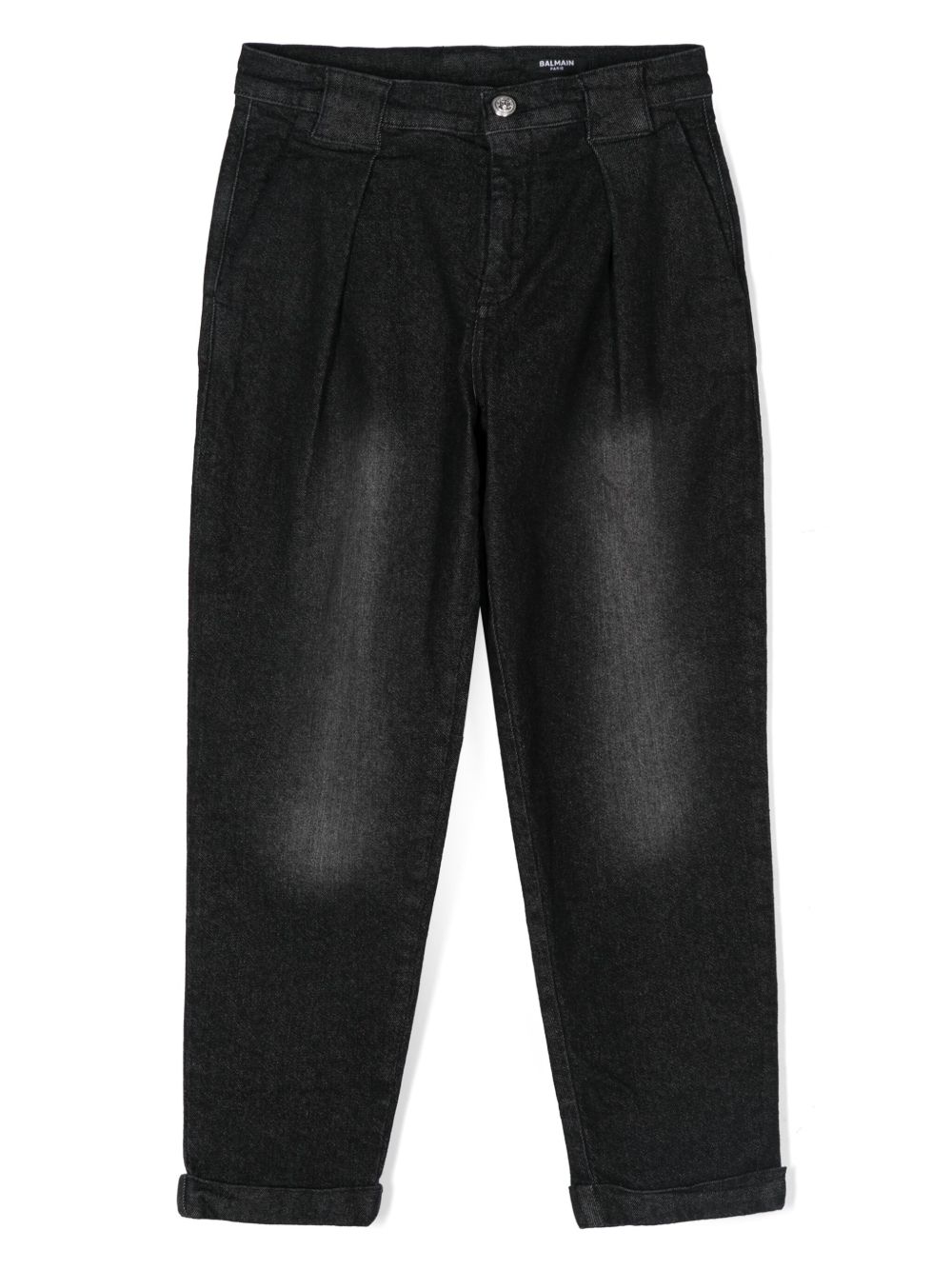 Balmain Kids 锥形长裤 - 黑色