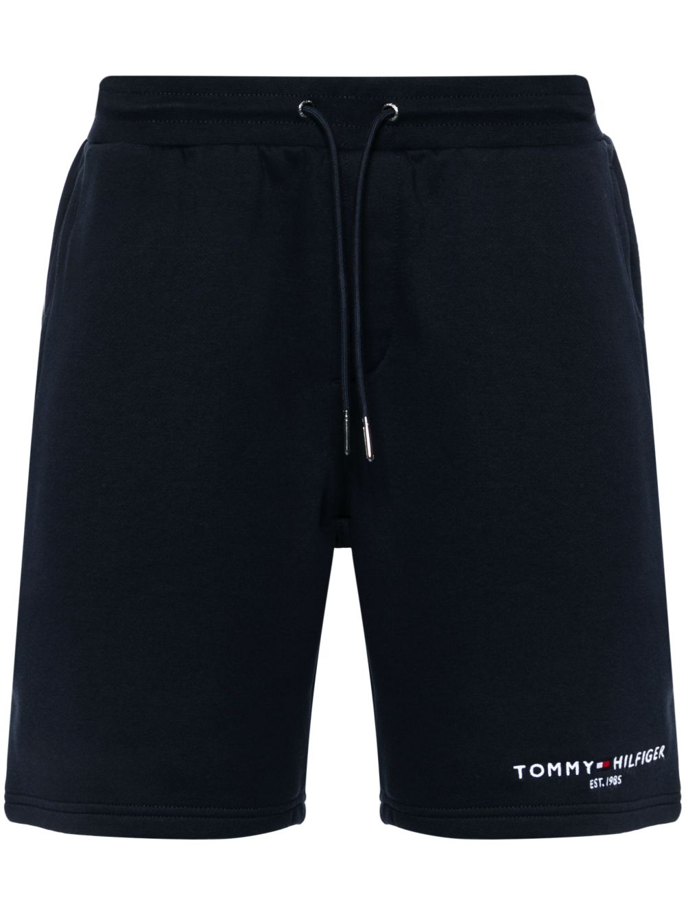 Tommy Hilfiger logo刺绣运动短裤 - 蓝色
