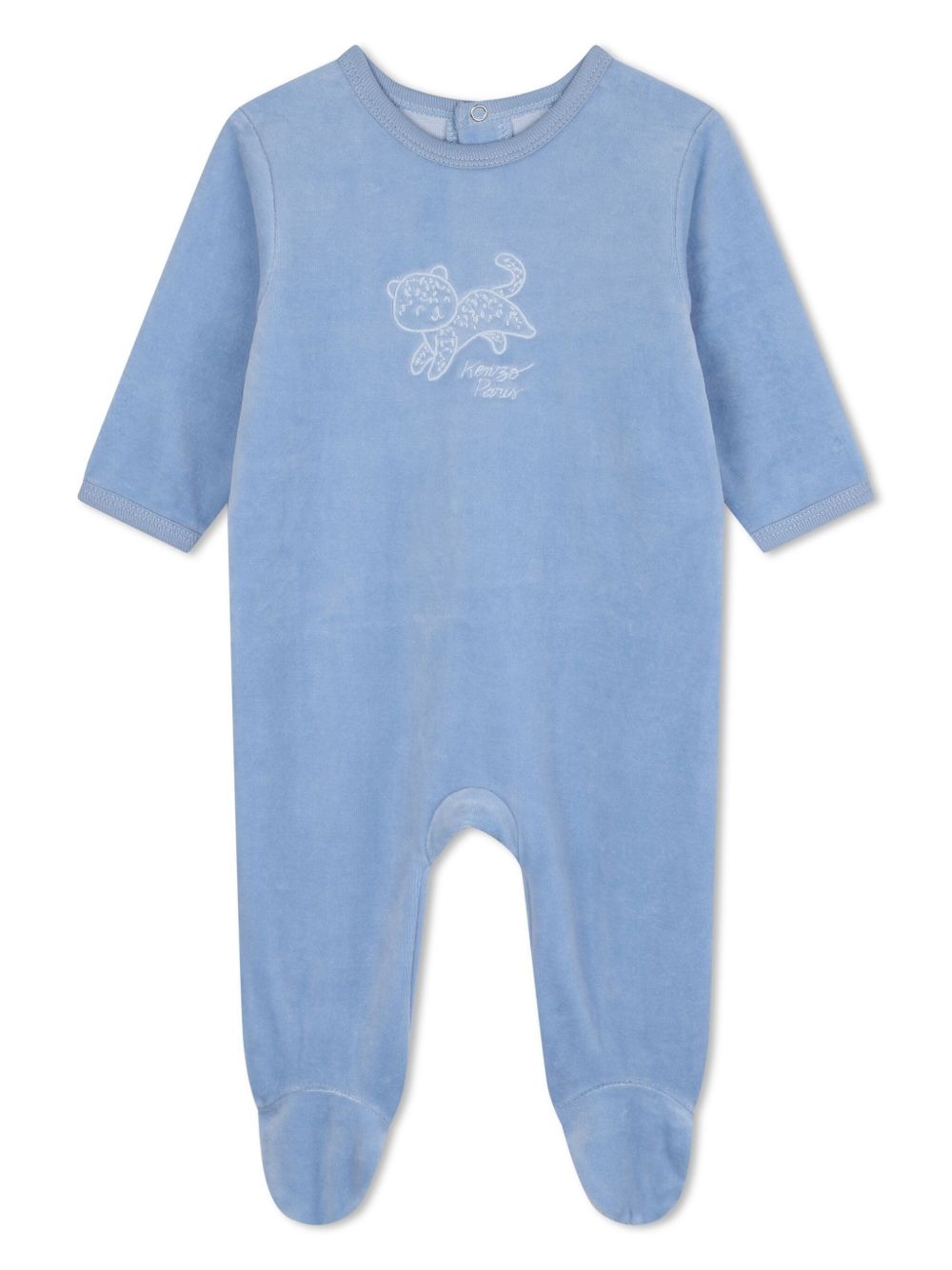 Kenzo Kids Tiger 刺绣睡衣 - 蓝色