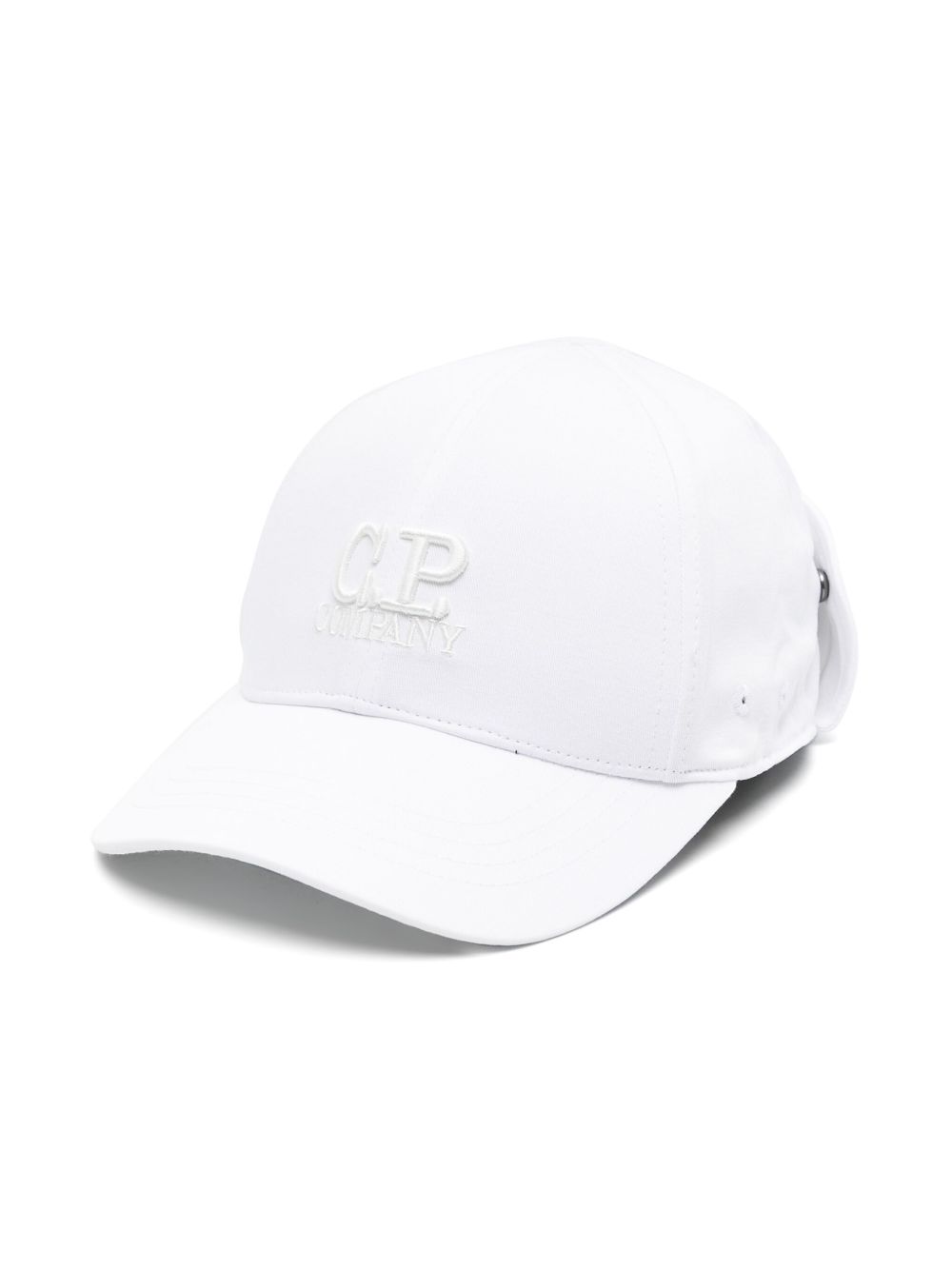 C.P. Company Kids 镜片细节棉棒球帽 - 白色