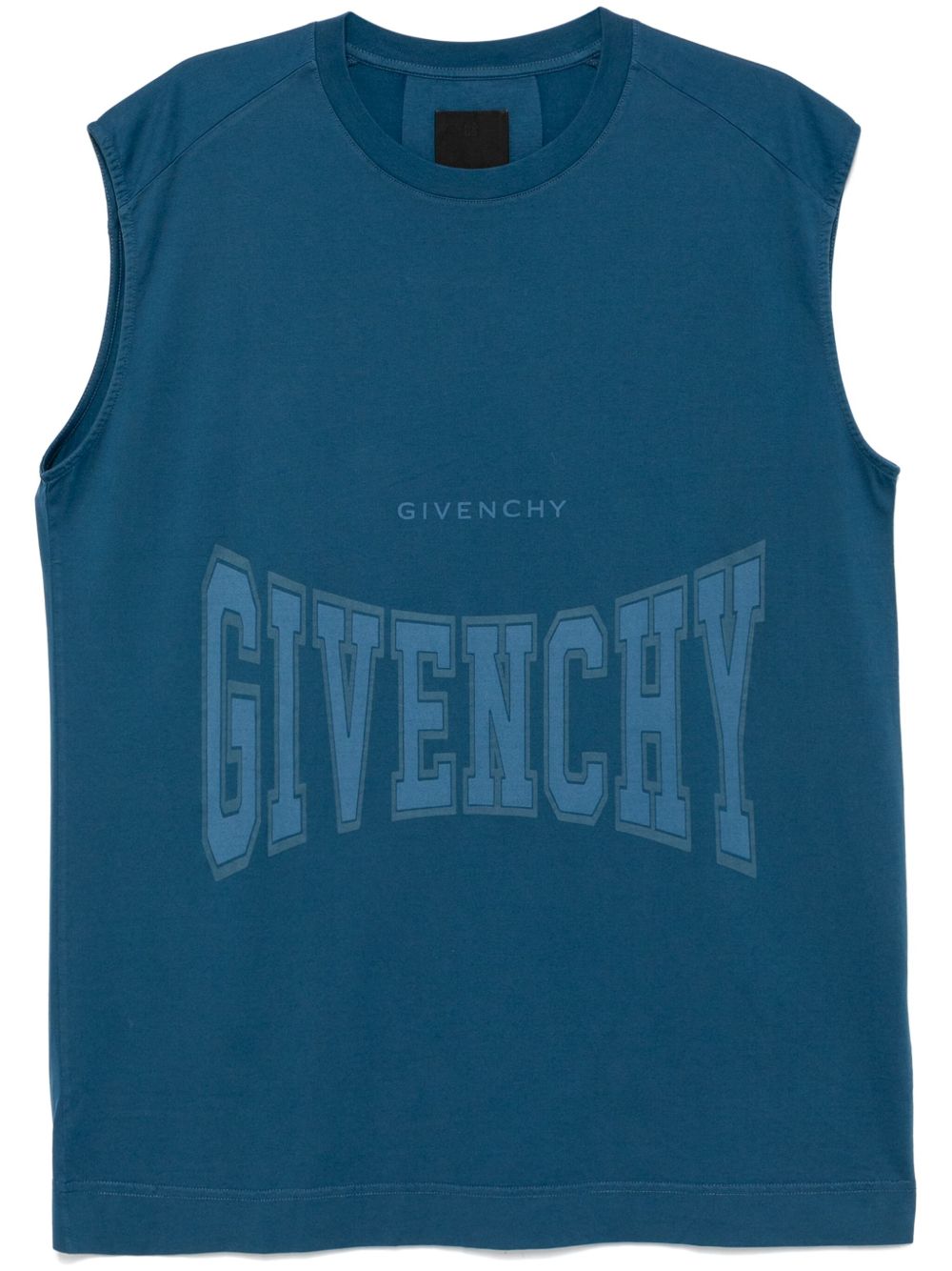 Givenchy logo印花马甲 - 蓝色