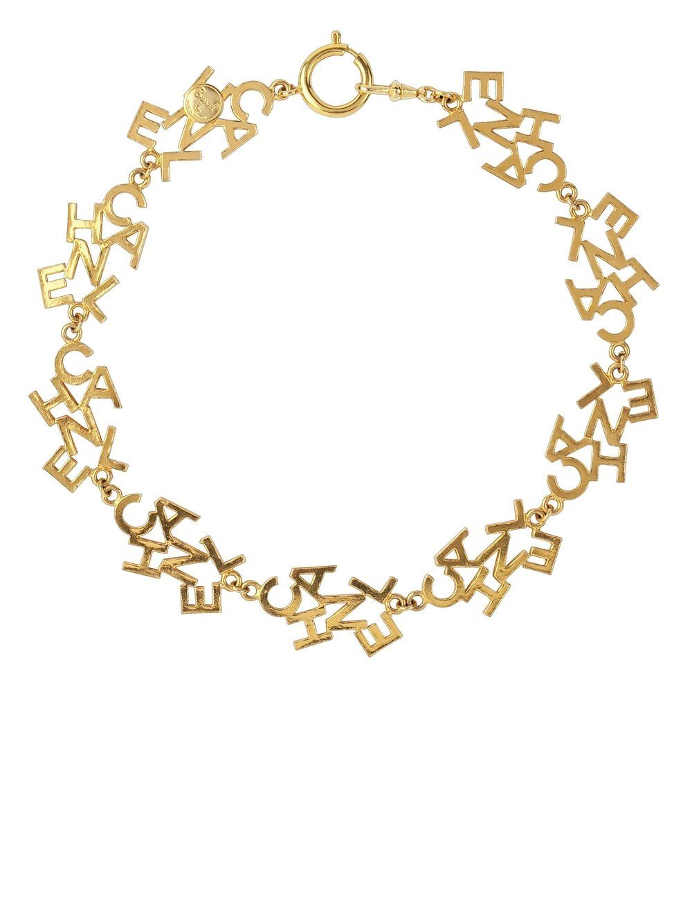 CHANEL Pre-Owned logo项链（1980年代典藏款） - 金色