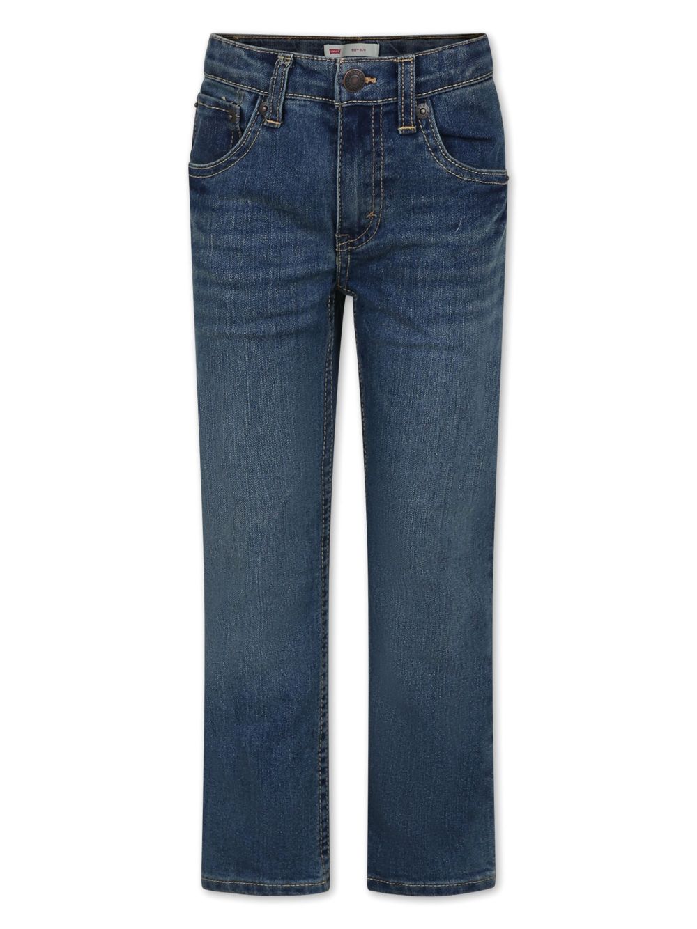 Levi's Kids 弹性牛仔直筒牛仔裤 - 蓝色