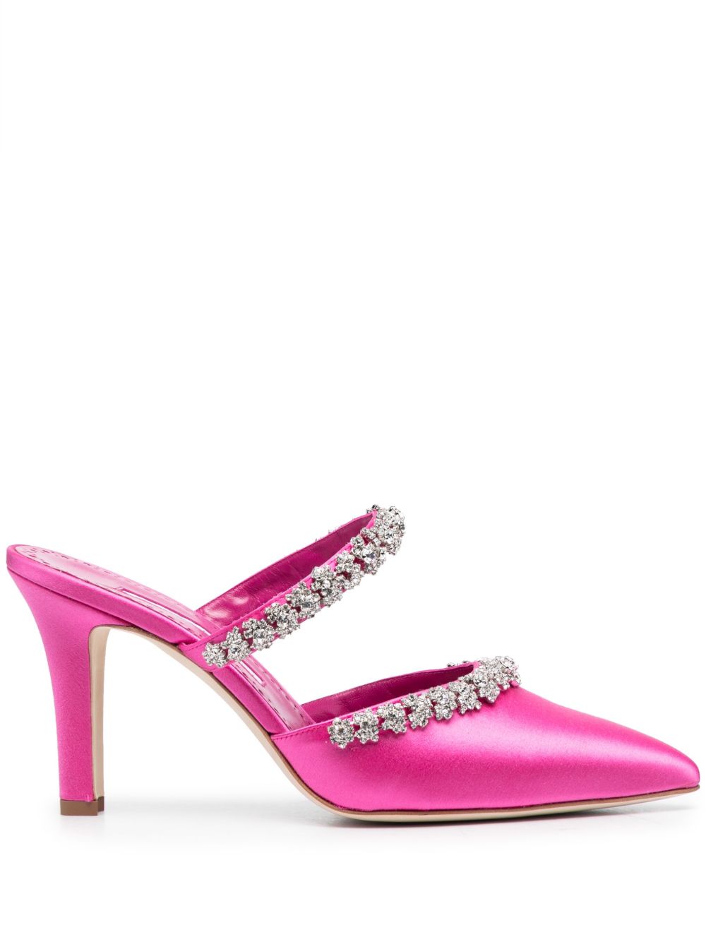 Manolo Blahnik Vedadamu 晶饰高跟穆勒鞋 - 粉色