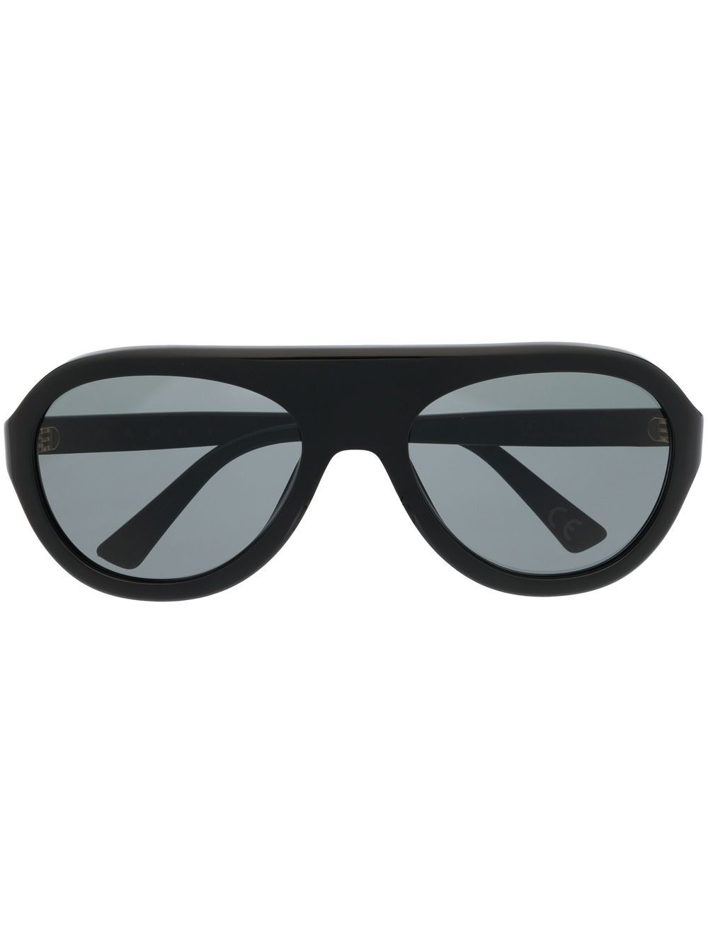 Marni Eyewear T4T 圆框太阳眼镜 - 黑色