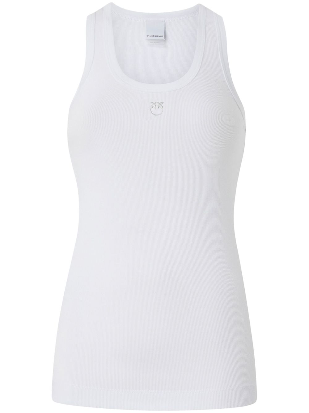 PINKO logo-embroidered tank top - 白色
