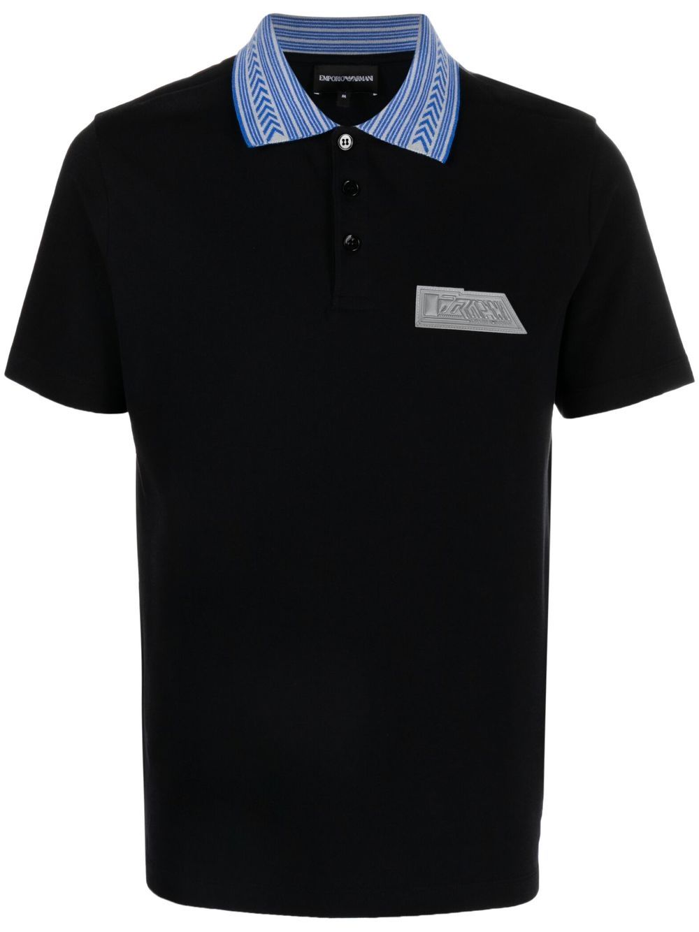 Emporio Armani 标贴polo衫 - 黑色