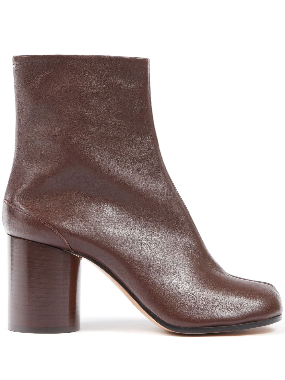 Maison Margiela Tabi 高跟及踝皮靴 - 褐色
