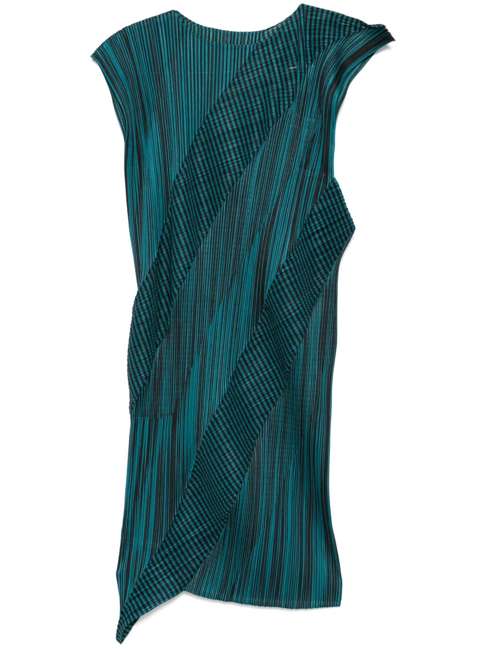 Pleats Please Issey Miyake Cosmic Rays 中长连衣裙 - 黑色