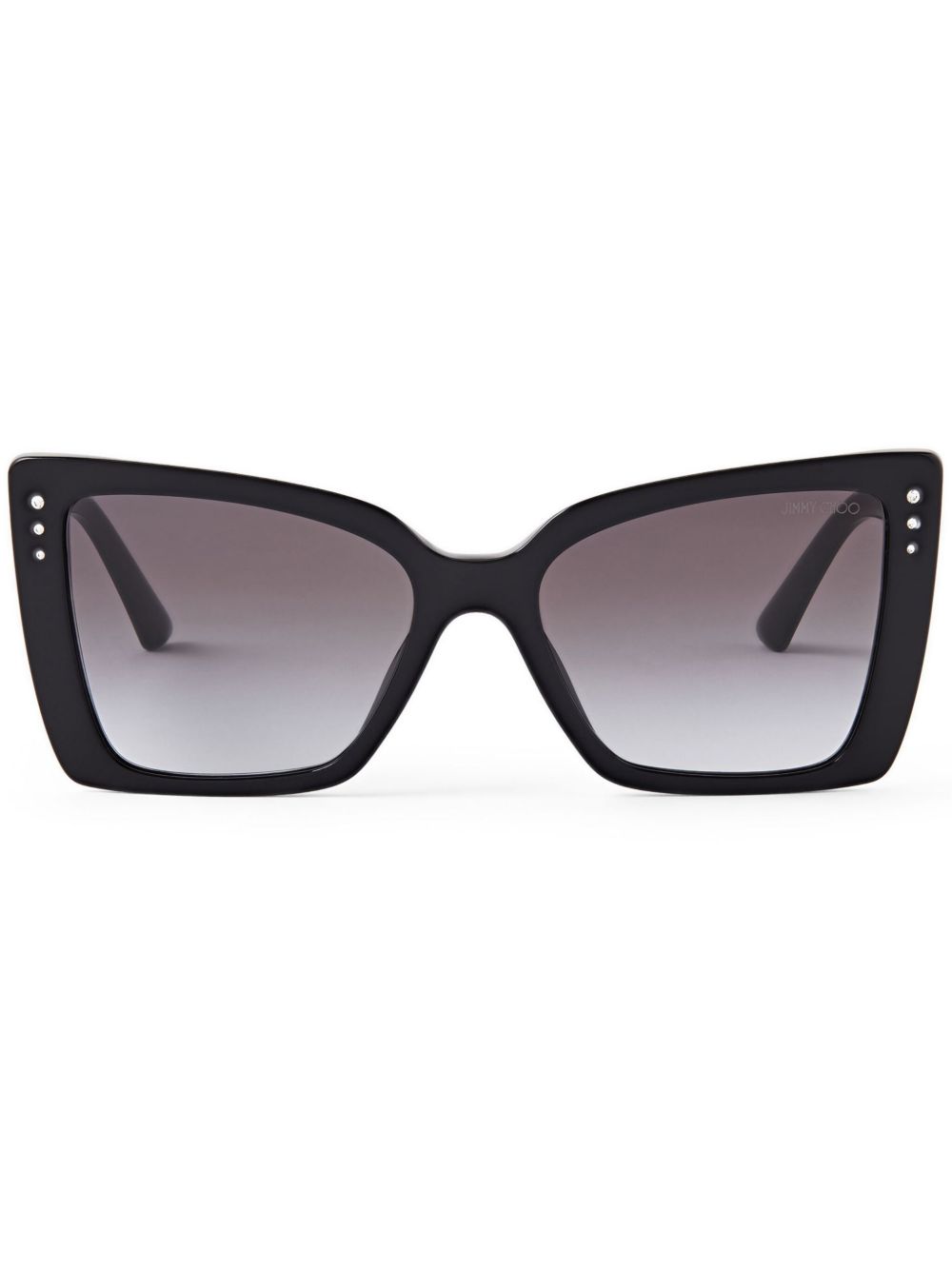 Jimmy Choo Eyewear Lorea 猫眼镜框太阳眼镜 - 黑色
