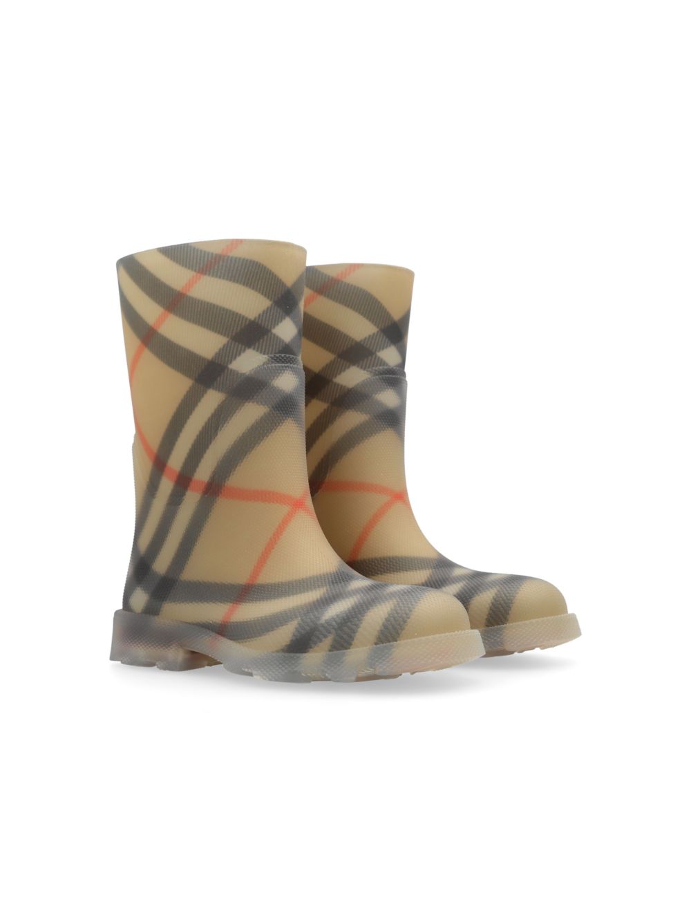 Burberry Kids Marsh Check 及踝靴 - 中性色