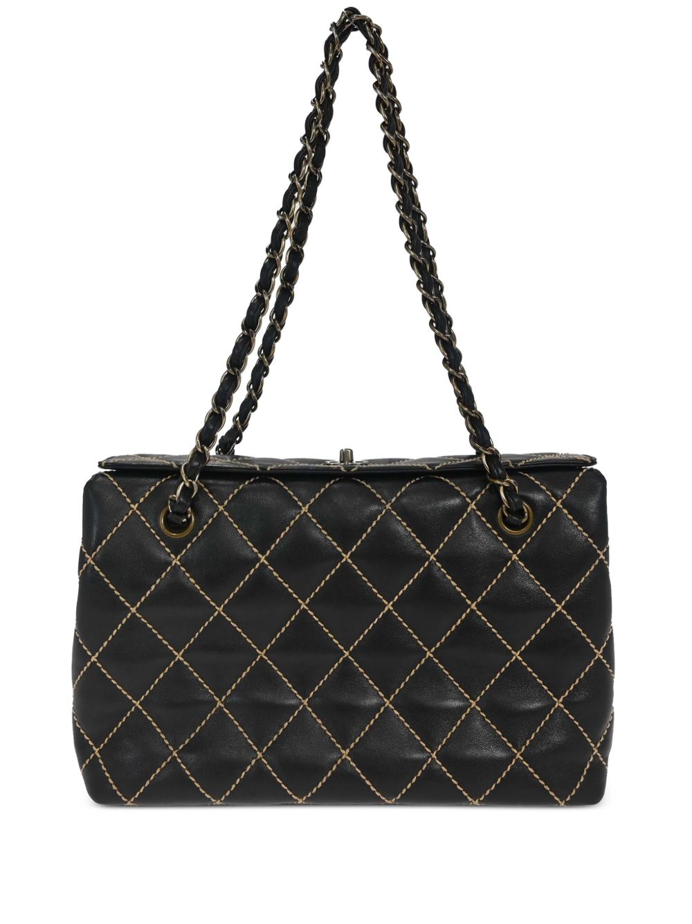 CHANEL Pre-Owned Wild Stitch 单肩包（2000年典藏款） - 黑色