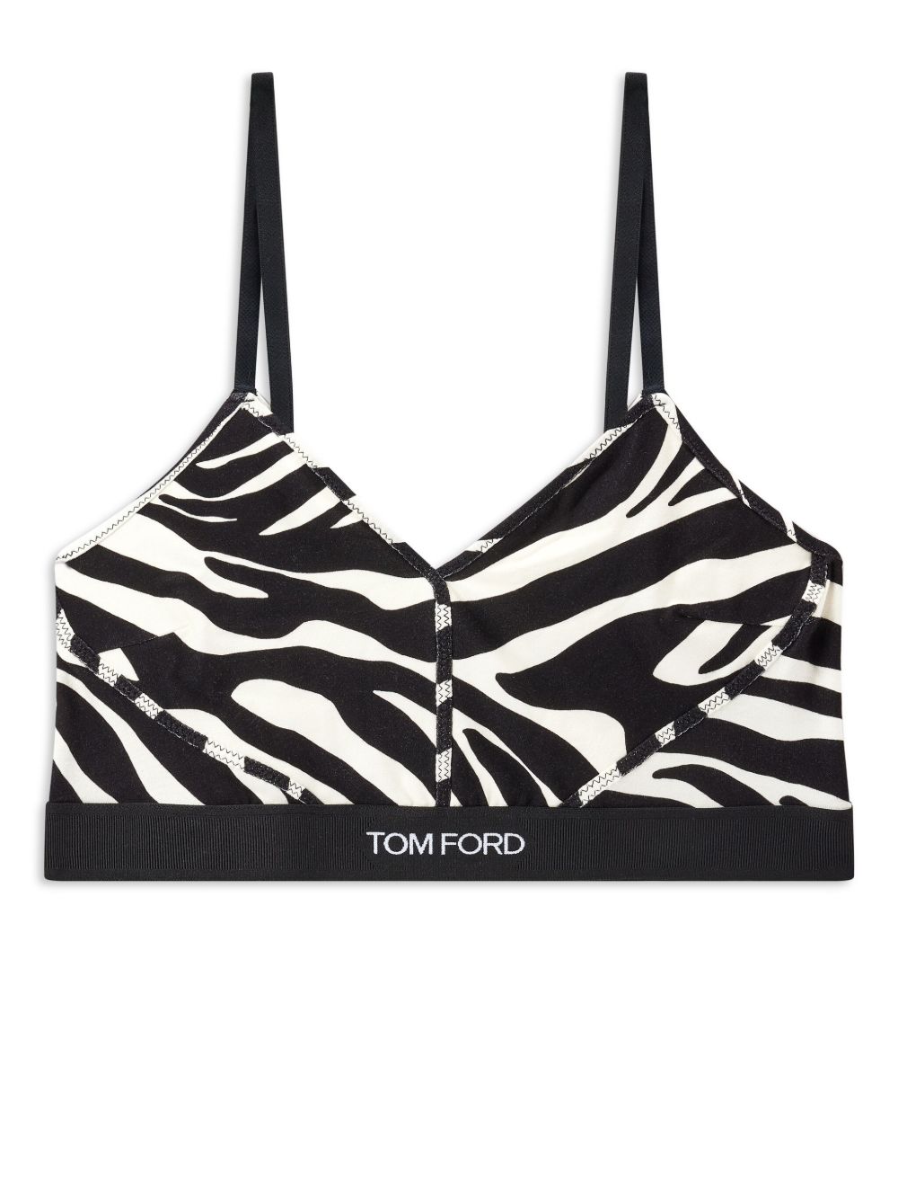 TOM FORD Optical Zebra Print 莫代尔经典文胸 - 白色