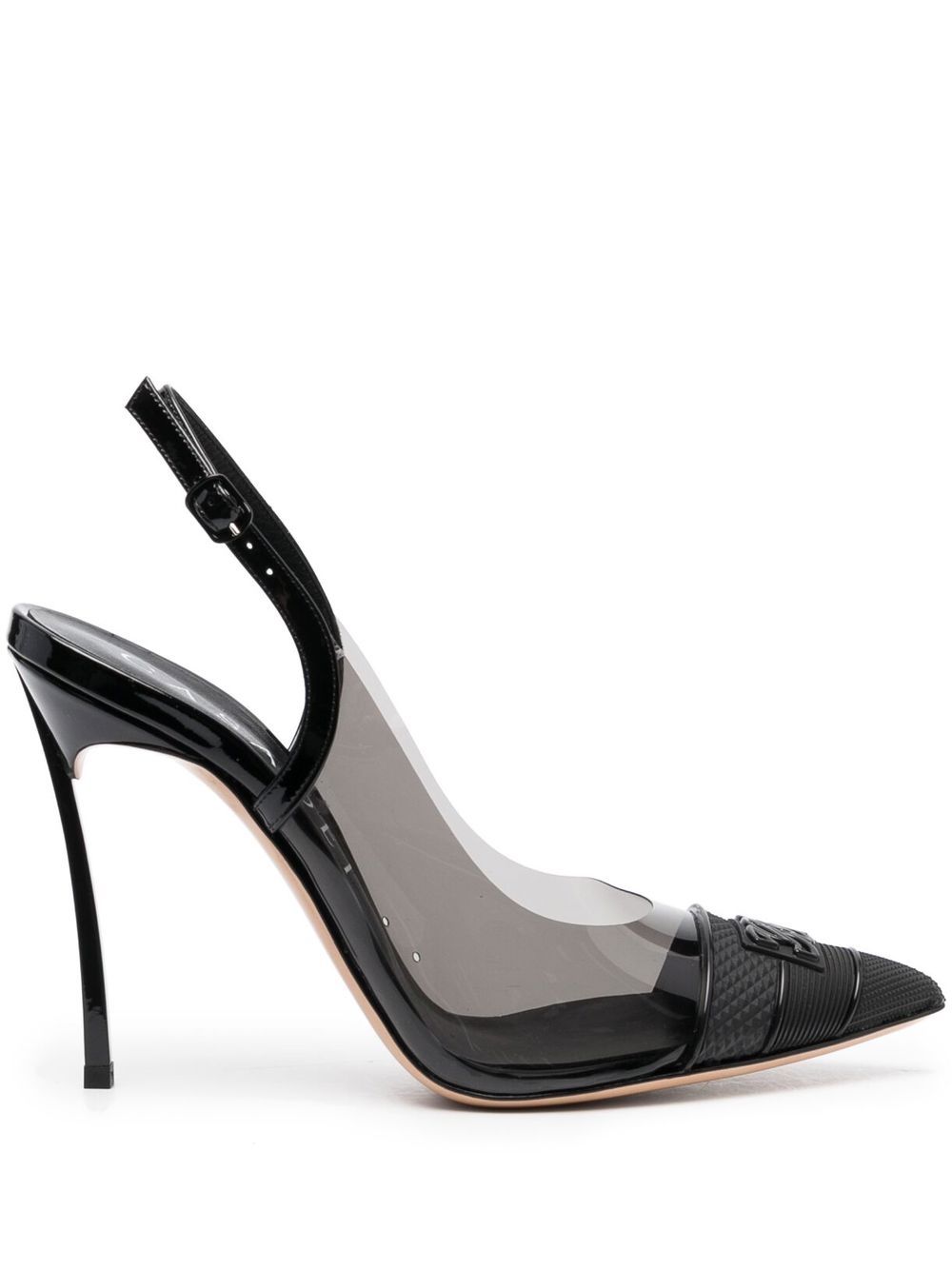 Casadei Blade Fluo PVC 皮质高跟鞋 - 黑色