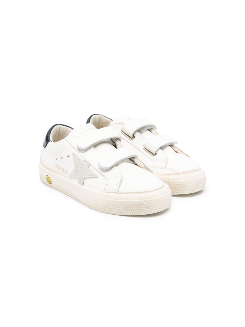 Golden Goose Kids Star 贴花皮质运动鞋 - 白色