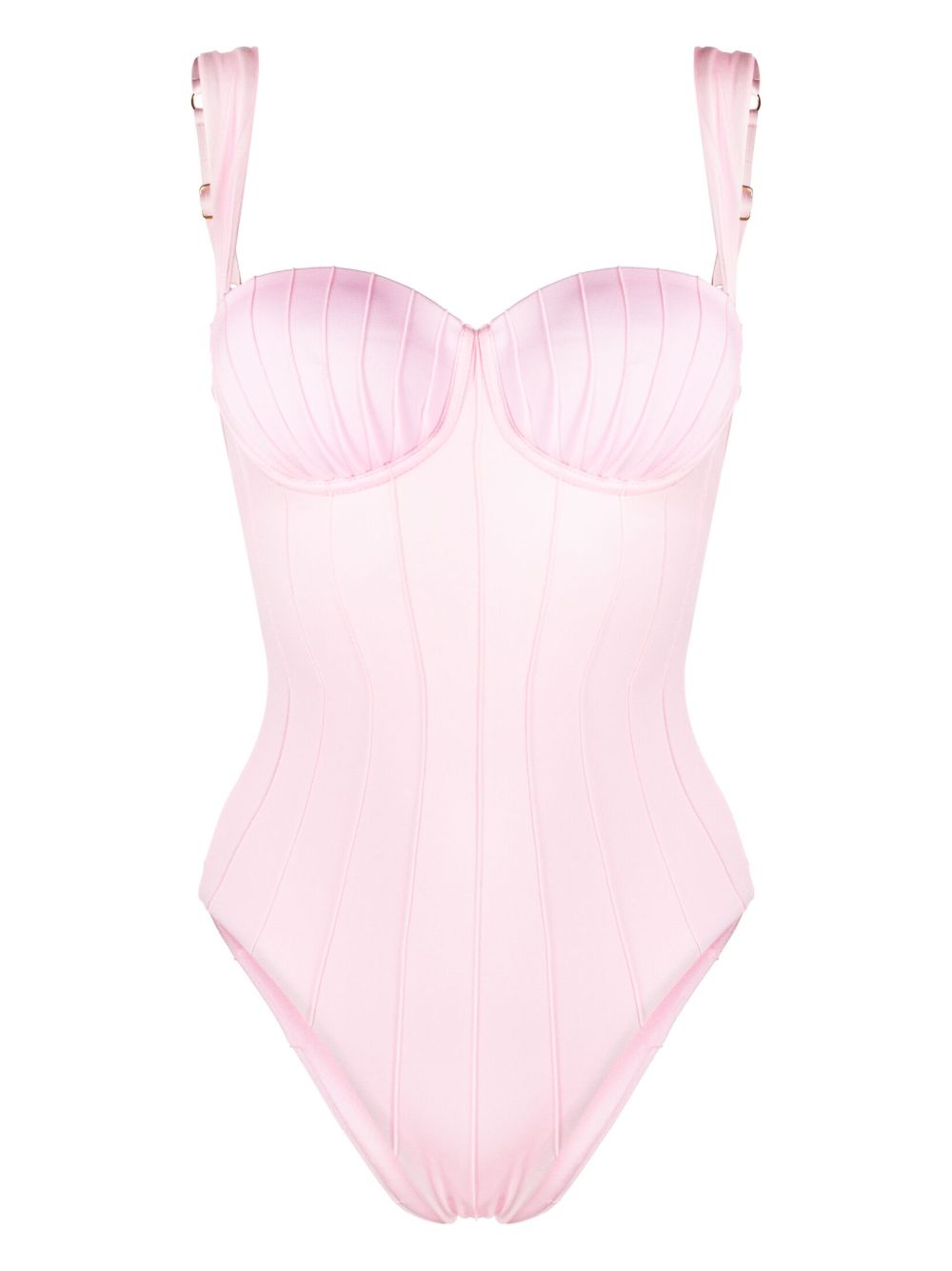 Noire Swimwear 平台式连体泳衣 - 粉色