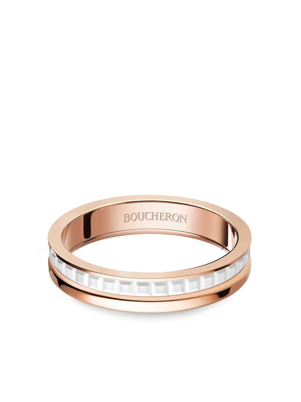 Boucheron Quatre 18K玫瑰金结婚戒指 - 粉色