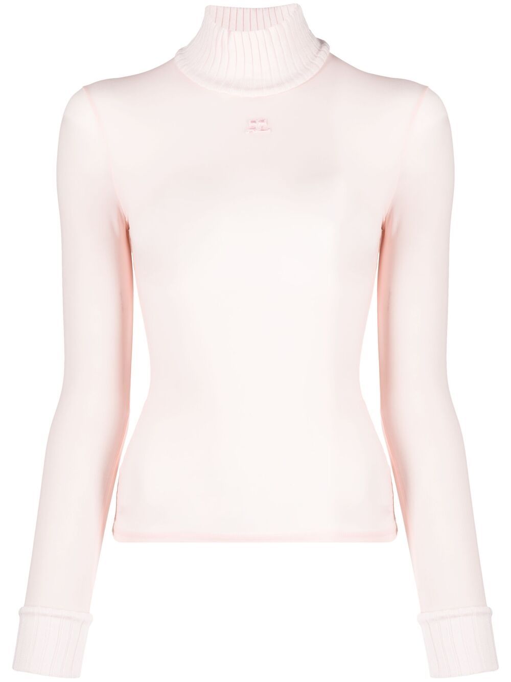 Courrèges logo印花毛衣 - 粉色