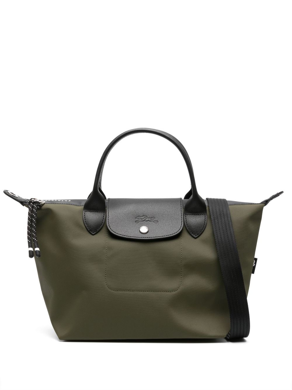 Longchamp Le Pliage Energy econyl皮质小号托特包 - 绿色