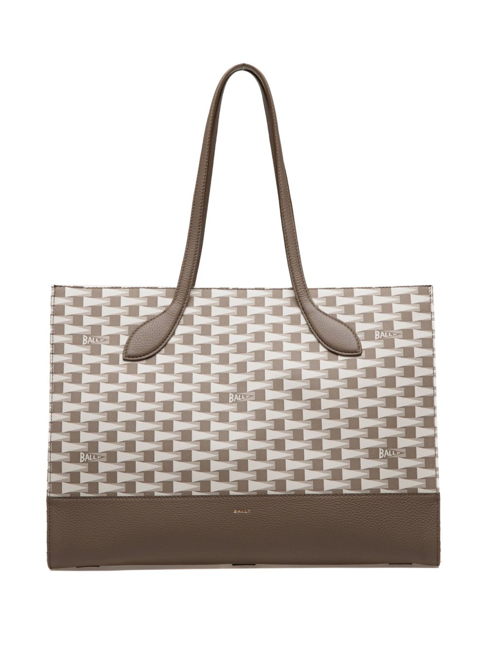 Bally Pennant 几何图案印花托特包 - 灰色