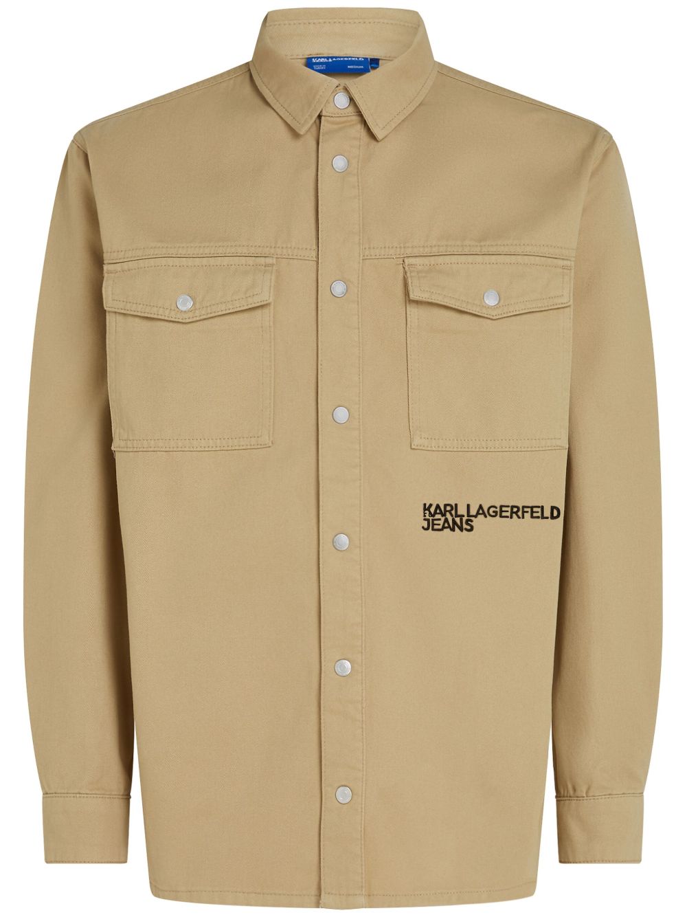 Karl Lagerfeld Jeans Utility 斜纹布衬衫式夹克 - 中性色
