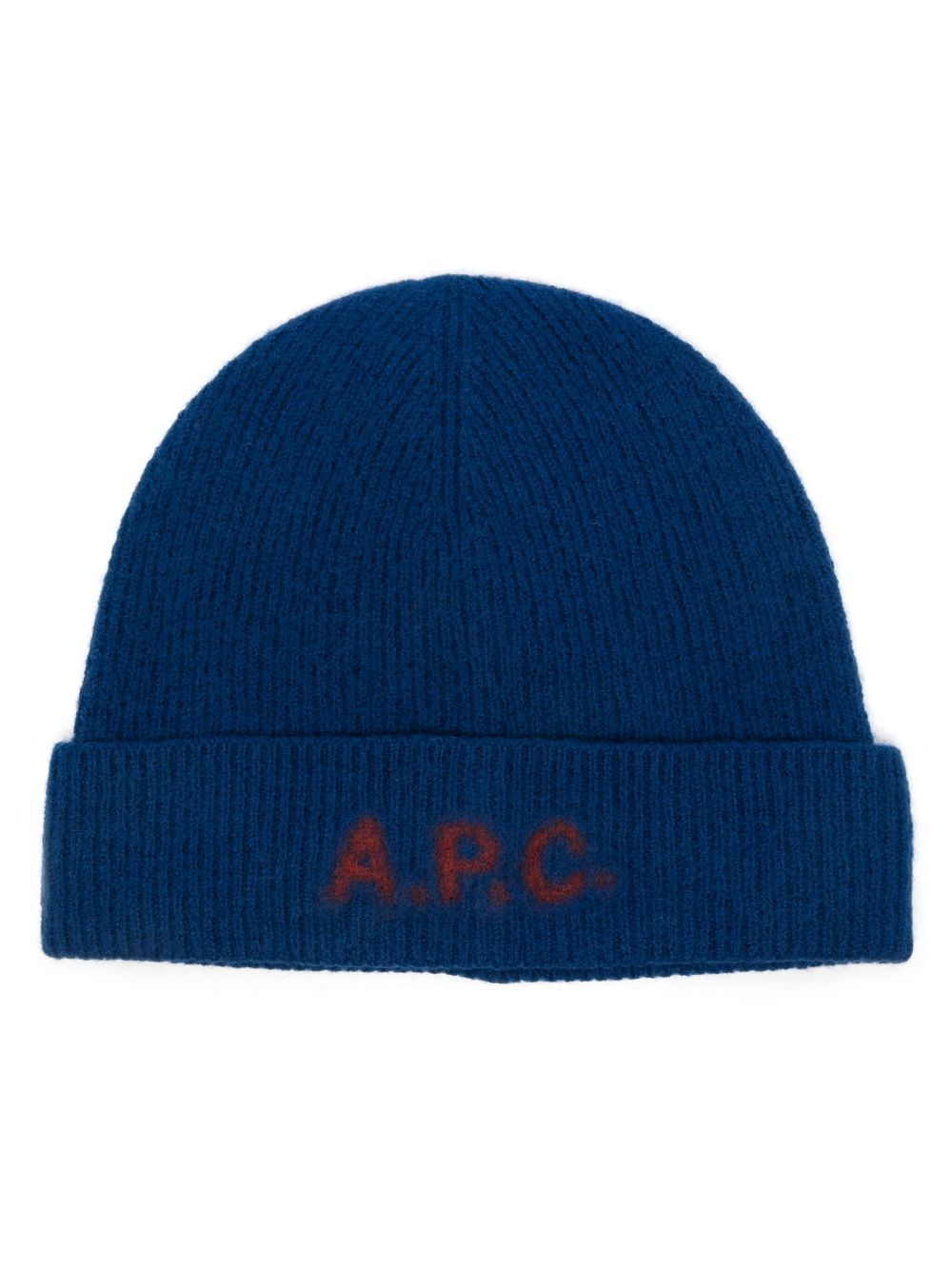 A.P.C. logo印花套头帽 - 蓝色