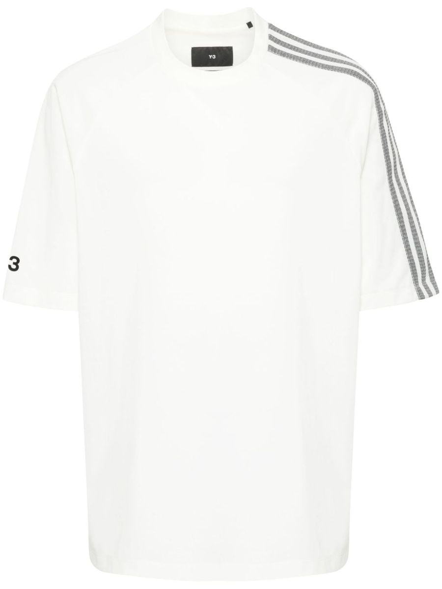 Y-3 Adidas Logo Cotton Blend T-Shirt