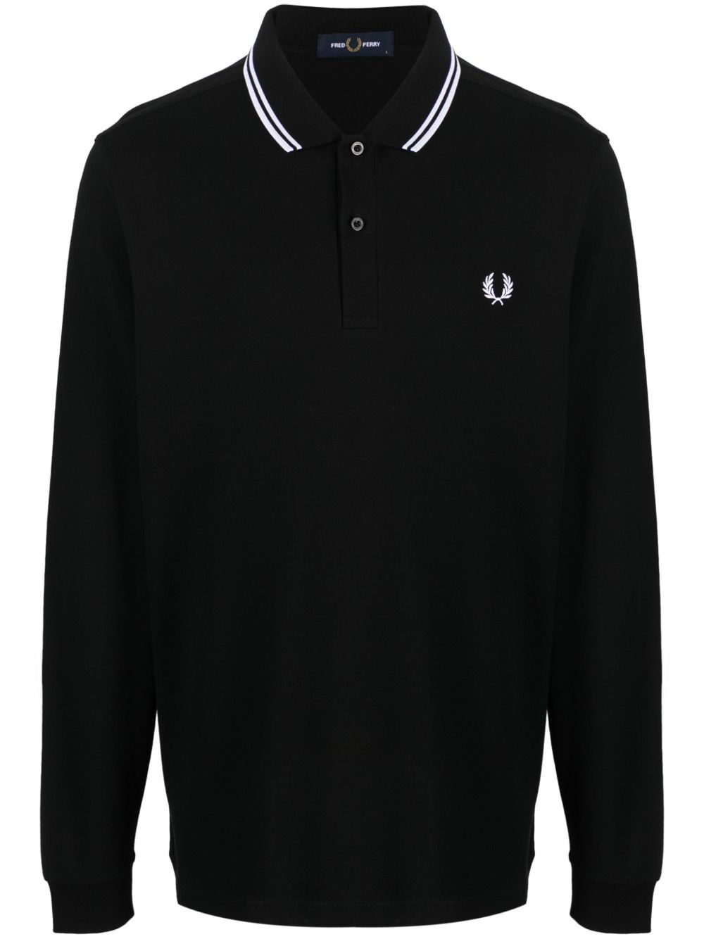 Fred Perry 长袖棉polo衫 - 黑色