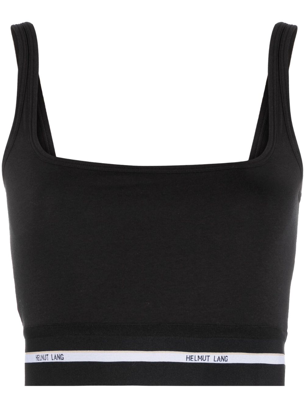 Helmut Lang logo织带短款上衣 - 黑色