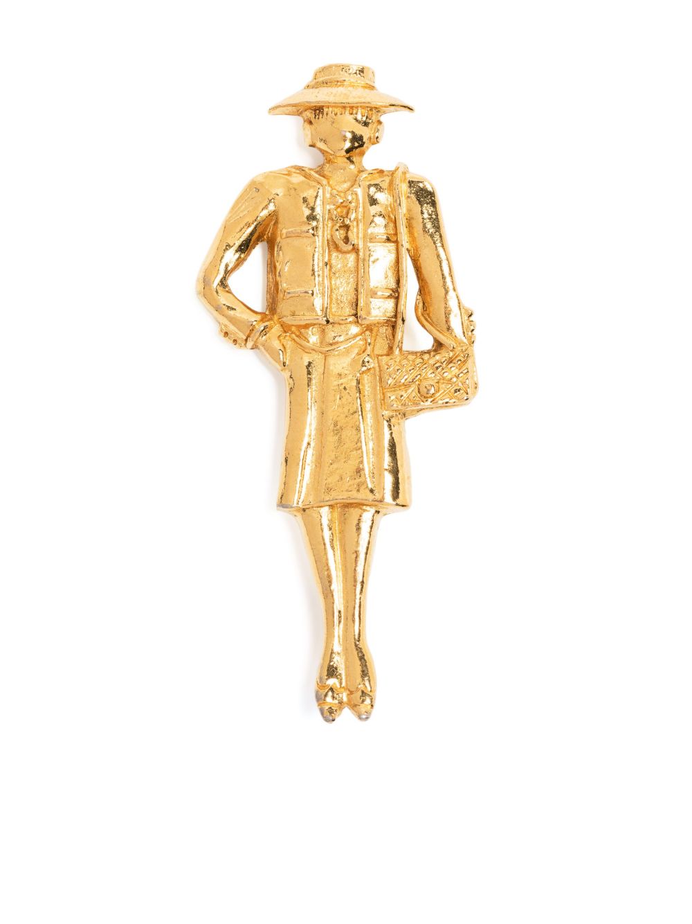 CHANEL Pre-Owned Mademoiselle 胸针（1971-1980年典藏款） - 金色