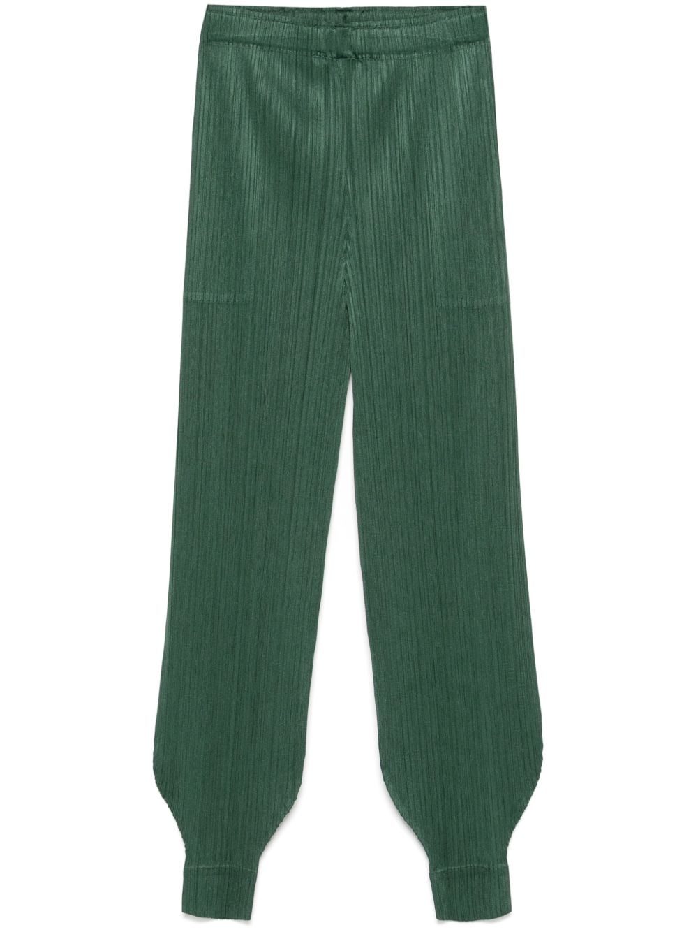 Pleats Please Issey Miyake 细褶长裤 - 绿色